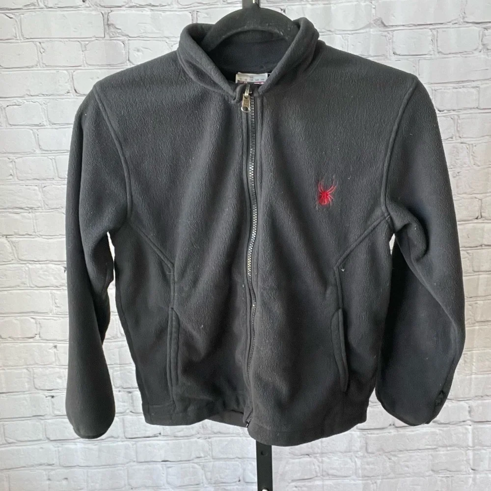 SPYDER Black Fleece Jacket Kids Size 12